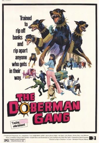Movie poster for the film The Doberman Gang